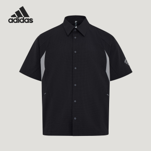 Adidas/阿迪达斯正品夏季男士运动翻领轻薄简约短袖衬衫T恤KY5646