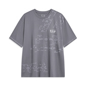 李宁正品 中国文化系列男女同款 时尚 Lining 宽松短袖 T恤AHST443