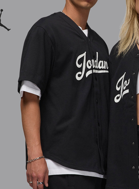 Nike/耐克正品JORDAN男士针织透气运动开衫短袖FN4664-010