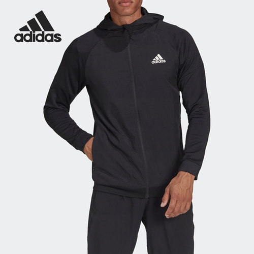 Adidas/阿迪达斯正品新款男子运动健身连帽夹克外套 HA6366
