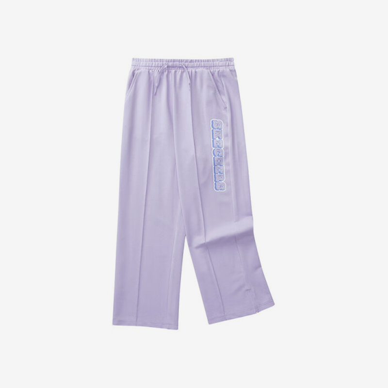 Skechers/斯凯奇正品2024新款女童时尚宽松针织休闲阔腿裤