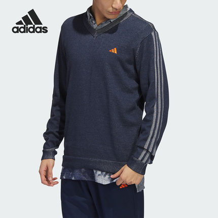 Adidas/阿迪达斯正品MTBR PULLOVER男子针织V领卫衣HT0019