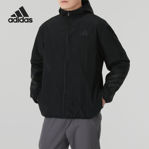 Adidas/阿迪达斯正品M FI WV WB男士连帽经典拉链夹克外套JD4942