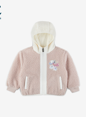 Nike/耐克正品Whimsy 幼童时尚连帽抓绒保暖夹克外套IQ9994-667