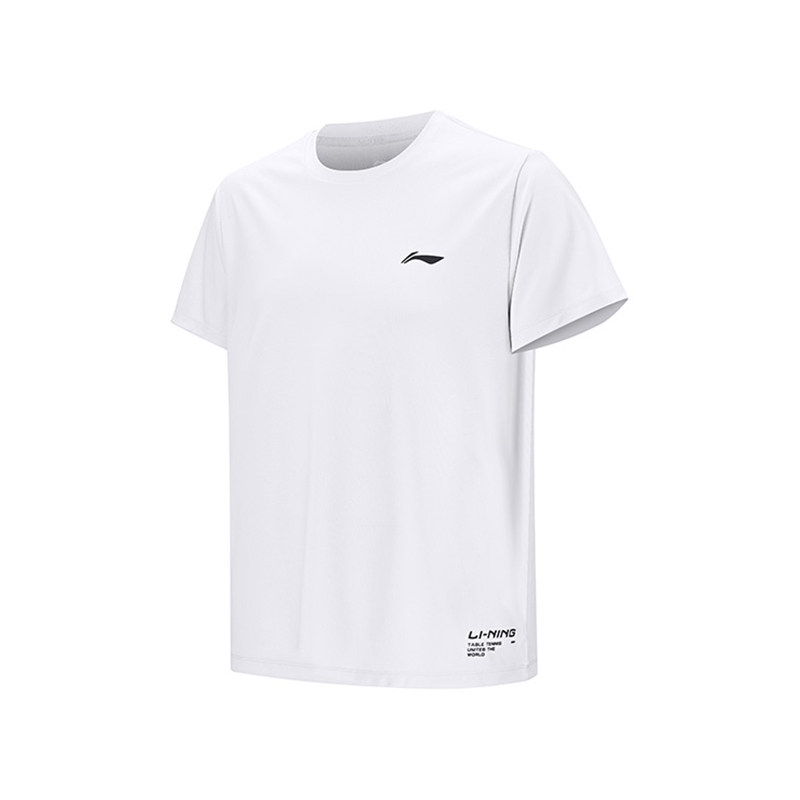 李宁正品男女同款纯色Logo基础圆领凉感排湿速干短袖T恤ATSV615-2