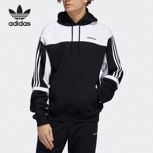 Adidas/阿迪达斯正品三叶草男士运动休闲连帽套头卫衣GD2077