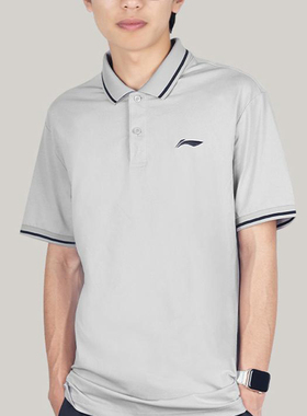 李宁正品校园系列男子经典复古健身运动跑步短袖POLO衫YPLT041-4