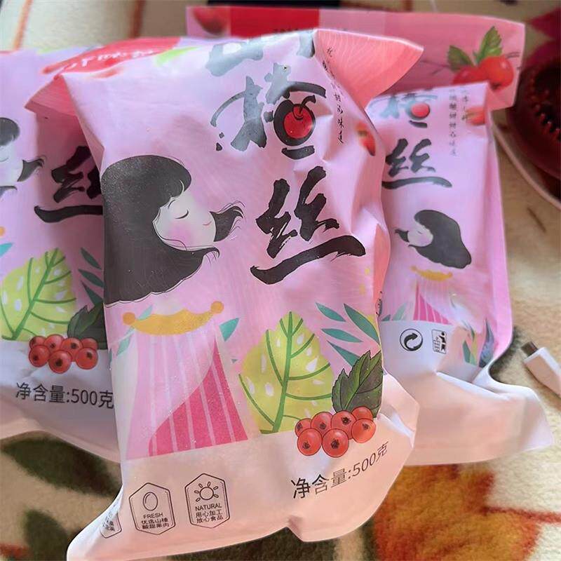 【润京】雪花山楂条山楂丝酸甜可口山楂制品零食山C楂干果脯蜜饯