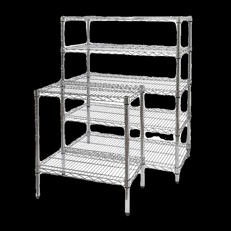 防静电碳钢货架镀铬线网格不锈钢家用带轮可移动S仓库置物金属货