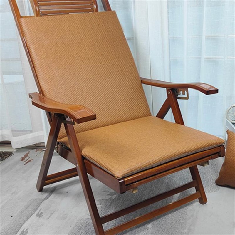 夏季凉席躺椅垫子加厚藤席冰丝摇椅E垫夏天午睡折叠椅子垫懒人椅