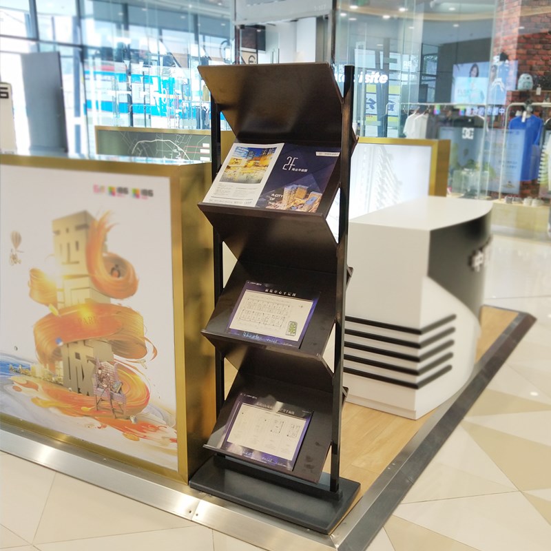 金属多层落地宣传置n物杂志架宣传合同架报刊展示广告售楼部资料