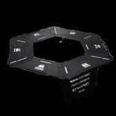 露营多功能组合桌户外围炉煮茶桌B子野营可拆卸折叠六角烧烤桌全