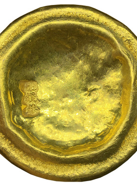 古玩古代金元宝黄铜金饼马蹄金锭道具古董金N条金块金砖小黄鱼摆