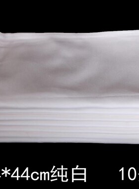 加厚不掉毛全棉西餐餐巾布白色纯棉口布酒店擦杯布打杯布Z44*44