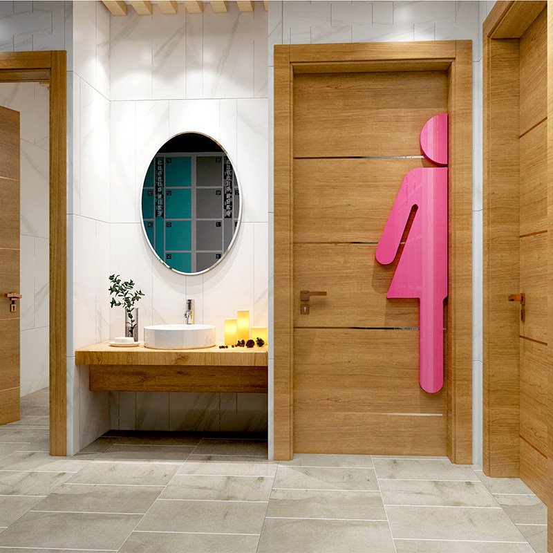 男女洗手卫c生间文化墙面贴商场公共厕所门标识指示牌装饰布置挂,家居饰品,文化墙贴,淘宝优惠券,粉丝福利购,淘宝优惠卷