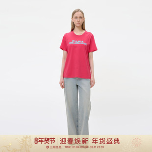 GOLDEN BARRY金和百瑞25夏多巴胺彩色100棉短袖T恤女上衣201018