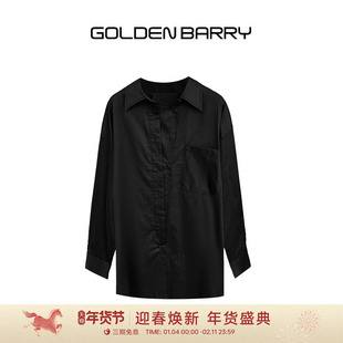 GOLDEN BARRY25初秋女装高级感100棉温柔阔版衬衫212558