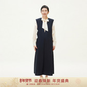 高智精英 GOLDEN BARRY春夏新品 极简主义深V无袖 连衣裙301275