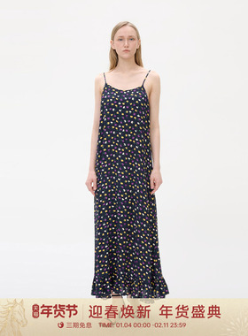 GOLDEN BARRY金和百瑞25夏新款梦幻花园碎花吊带连衣裙女303070