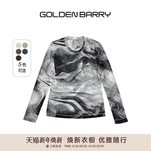 GOLDEN BARRY金和百瑞25夏时髦晕染轻薄舒适皮肤衣打底T恤204015