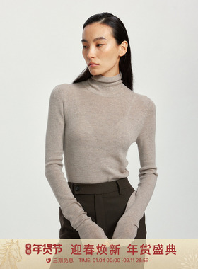 【迪木尔风】GOLDEN BARRY25冬叠穿100绵羊毛堆堆领针织衫241284