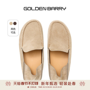 【俏皮软语】GOLDEN BARRY25秋真皮英伦风复古两穿乐福鞋646079