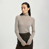 241284 BARRY25冬叠穿100绵羊毛堆堆领针织衫 活动 GOLDEN