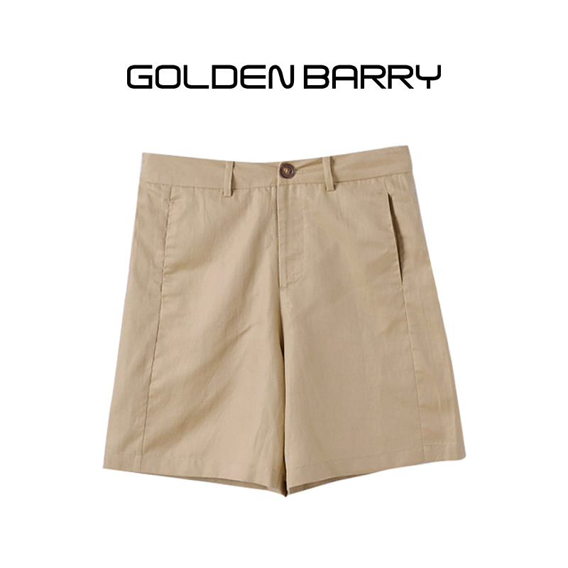 GOLDEN BARRY金和百瑞轻薄透气柔滑垂顺莱赛尔亚麻西装短裤561092