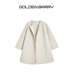 BARRY金和百瑞2024冬气质白月光100羊毛双面呢大衣142088 GOLDEN