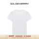 GOLDEN BARRY金和百瑞25夏柔软亲肤圆领白色短袖 t恤女上衣201007