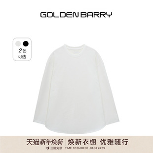 GOLDEN BARRY金和百瑞春秋高街圆摆基础叠穿100棉T恤202469