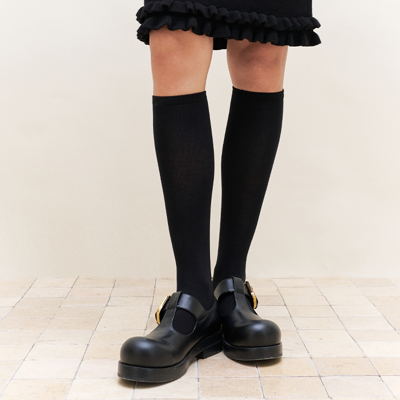 GOLDENBARRY厚底玛丽珍皮鞋