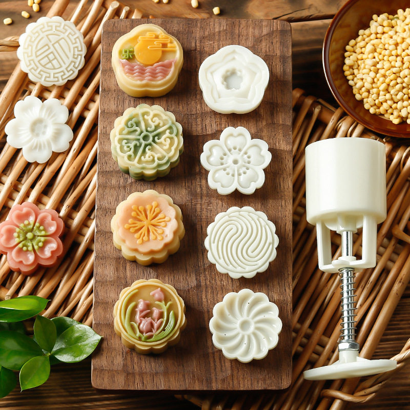 中秋冰皮月饼绿豆糕按压印花模具