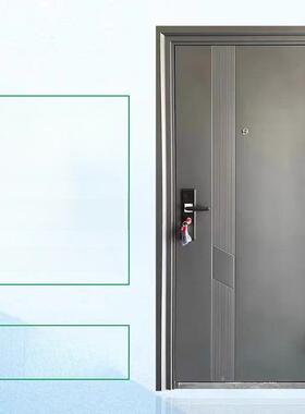 武汉现货标准门灰色防盗门入口门钢门入口门丈母娘外开工程门铁门