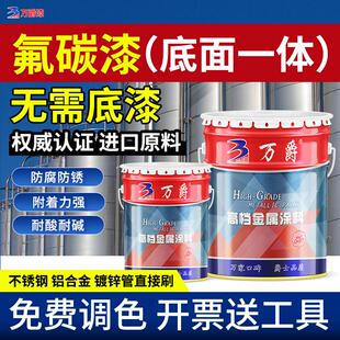 氟碳漆镀锌不锈钢喷漆铝合金户外栏杆专用二合一金属防腐防锈油漆