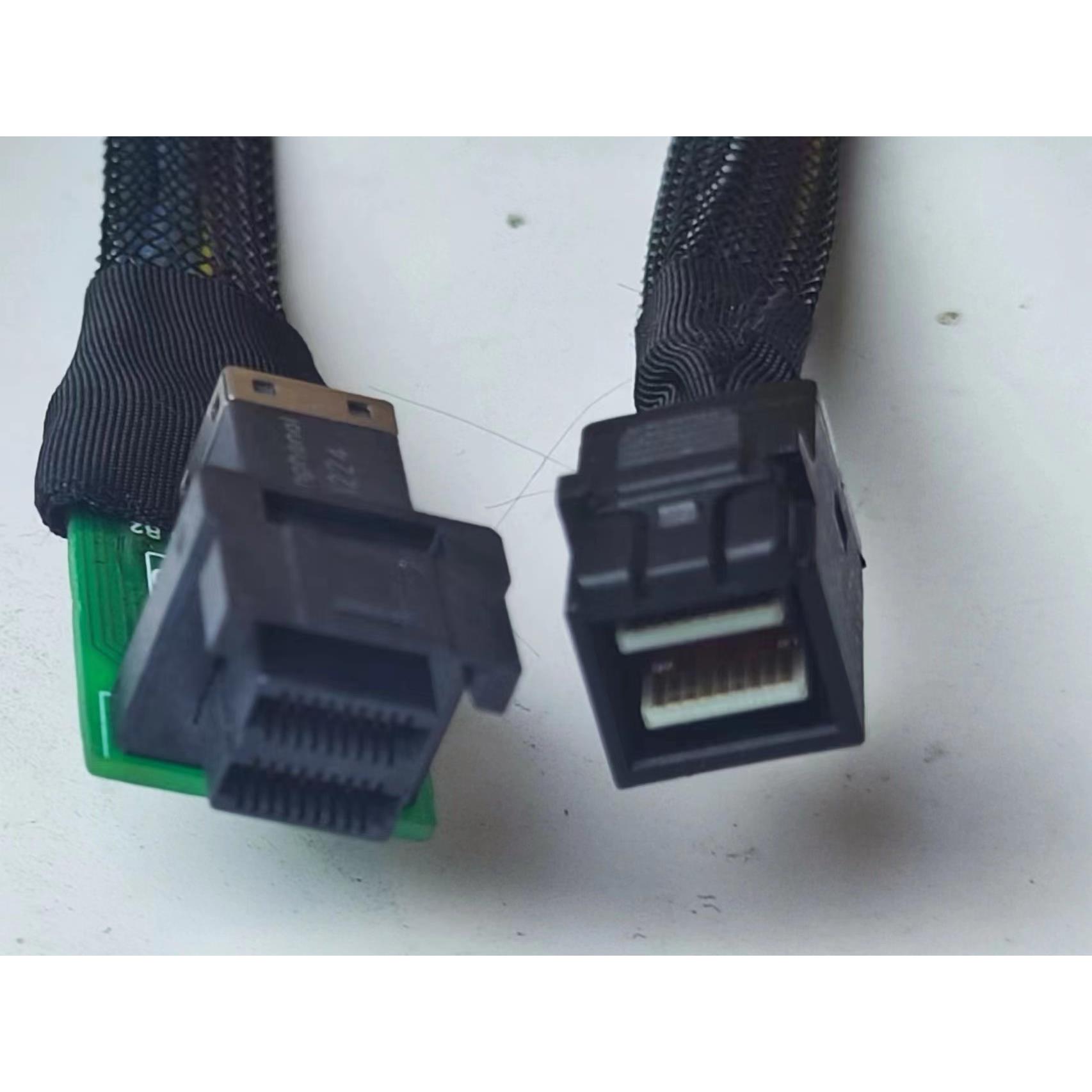 Mini SAS HD SFF-8643公母线测试保护数据线 公对母座延长对接头