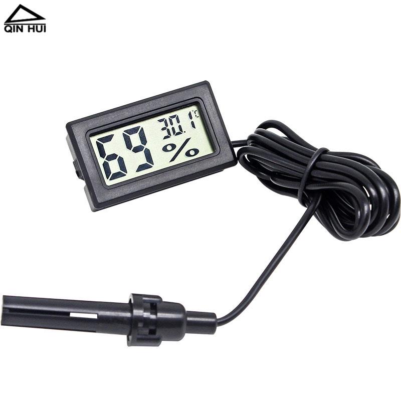 电子数显温湿度计探测传感器带探头嵌入式冰箱鱼缸爬宠测湿测温仪