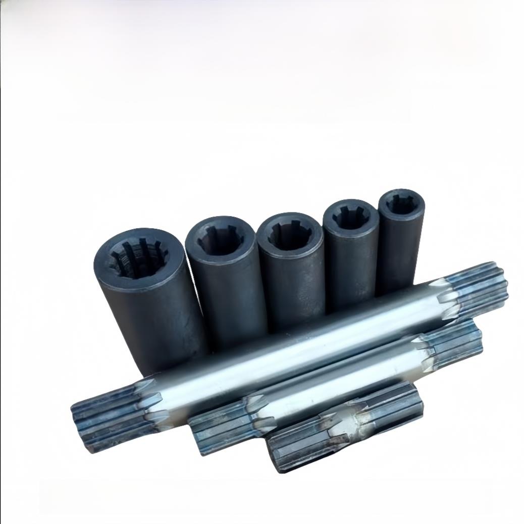 驱动电动葫芦两段轴两段套筒中间连接轴花键套筒2T3T5T10T16T辊传