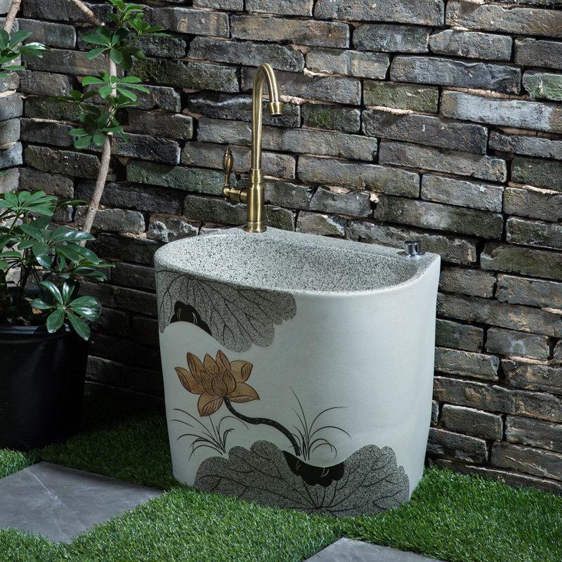 拖把池阳台家用拖布池中式覆古墩布池庭院一体式室外洗拖地盆户外,家装主材,拖把池,淘宝优惠券,粉丝福利购,淘宝优惠卷