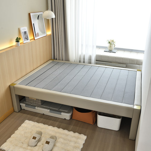 速发迈实木排骨架床架无床背靠榻榻米床架子高脚无床头矮床