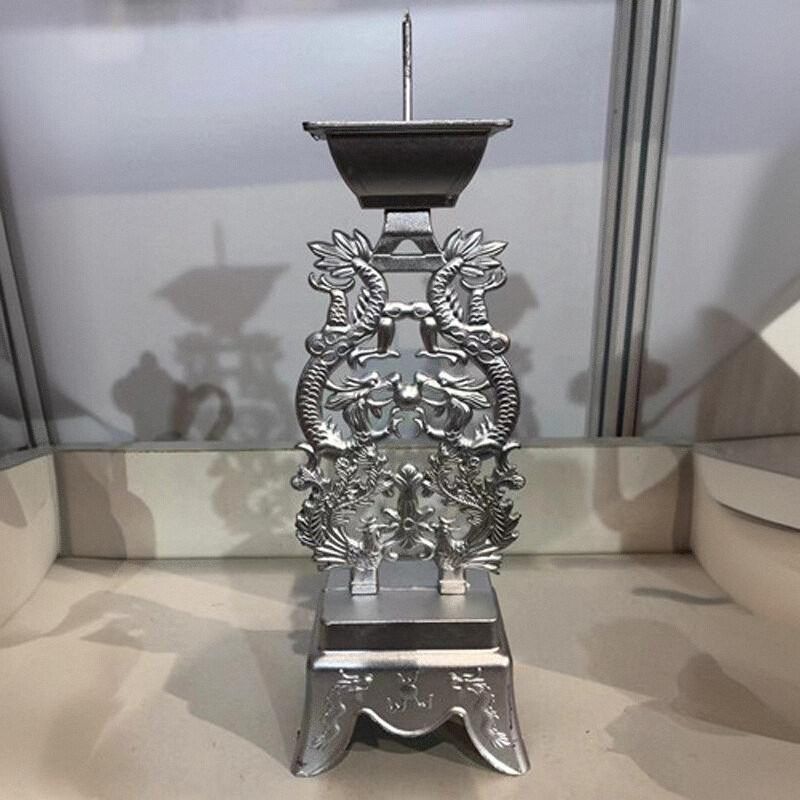 速发婚庆用品传统庆制烛台蜡台双喜烛双台龙嫁妆喜锡一对