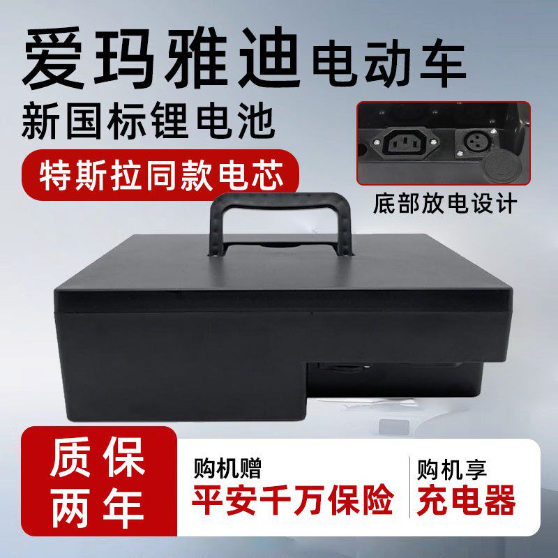 速发爱玛电动1锂48Vh2A车新国标台铃新日绿源自行车专用电瓶