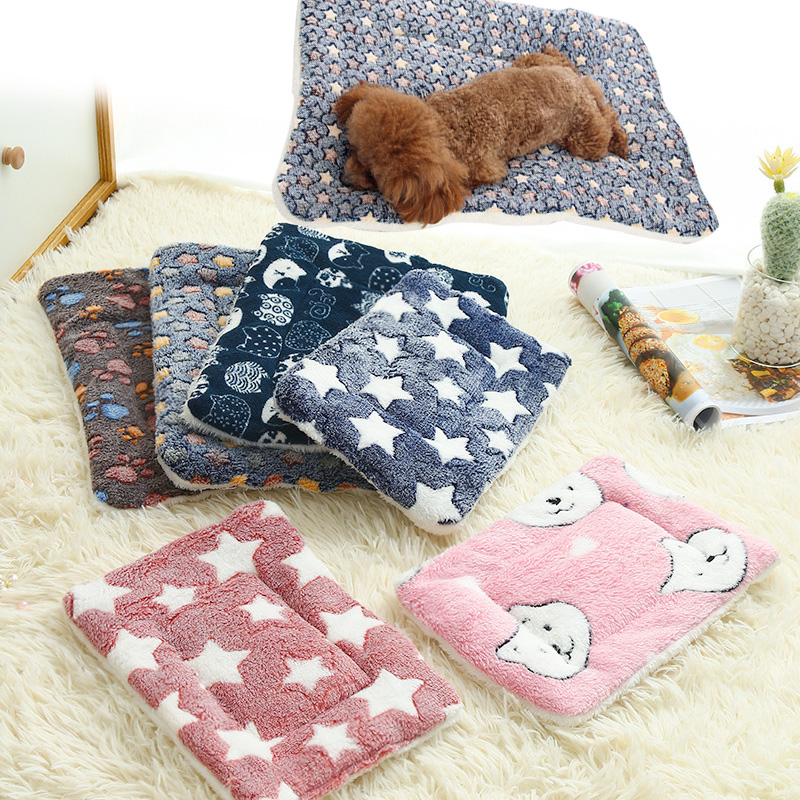 速发Pet eepig Mat Wm Dog Bed Soft Fce Pet Blaket
