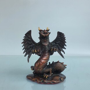 速发紫铜色客肖龙家居摆件飞龙铜龙生厅装饰摆设