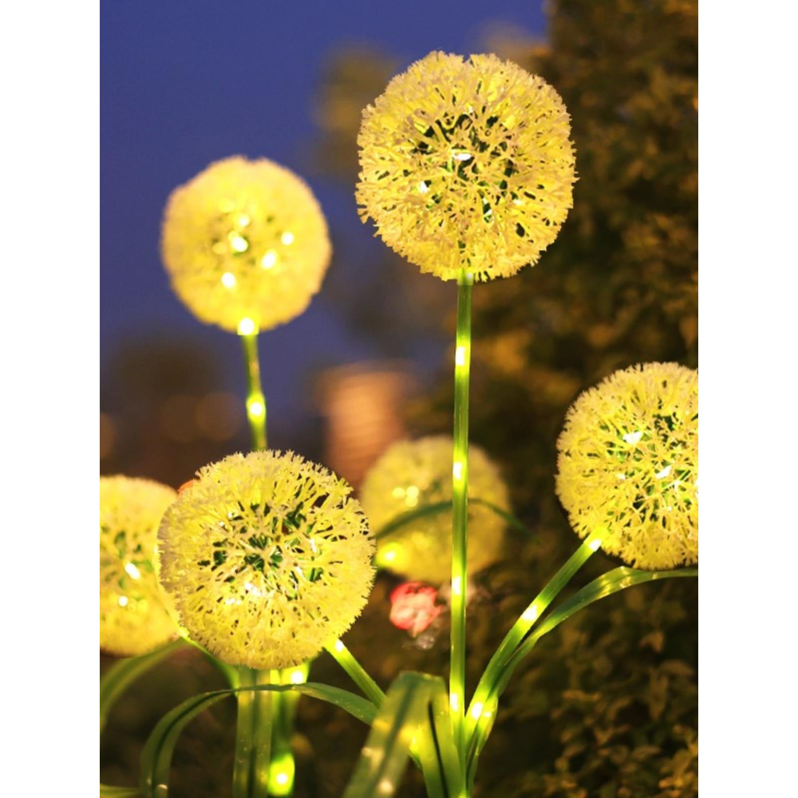 led太阳能蒲公英地插灯公园小区街道亮化户外防水庭院商场草坪灯