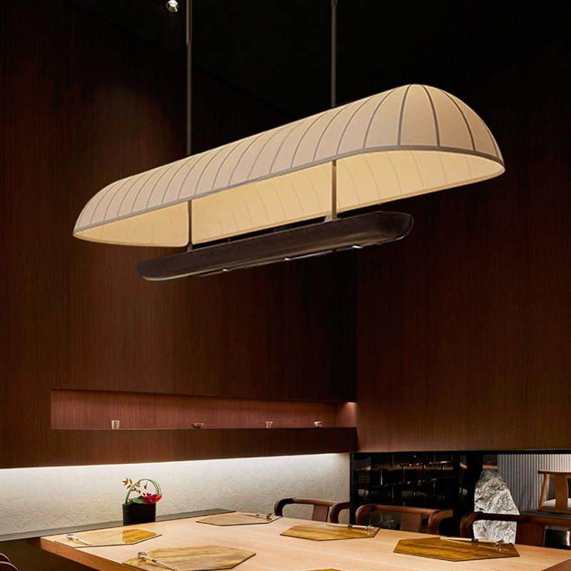 侘寂风前吊灯中古布艺酒店岛吧散座茶室咖啡店收银柜台餐饮长条灯,家装灯饰光源,酒店/宴会厅/餐饮吊灯,淘宝优惠券,粉丝福利购,淘宝优惠卷