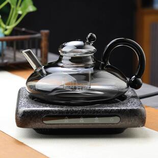 小坐电陶炉炫银超薄1000w煮茶炉家用小型煮茶炉大容量玻璃泡茶壶