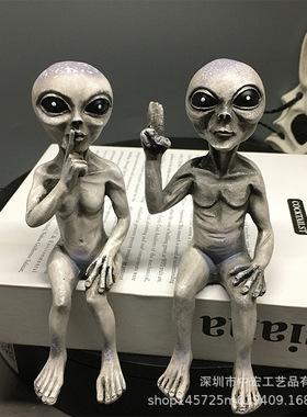 现货外星人树脂搞怪小矮人天使树脂摆件园林装饰圣诞工厂万圣