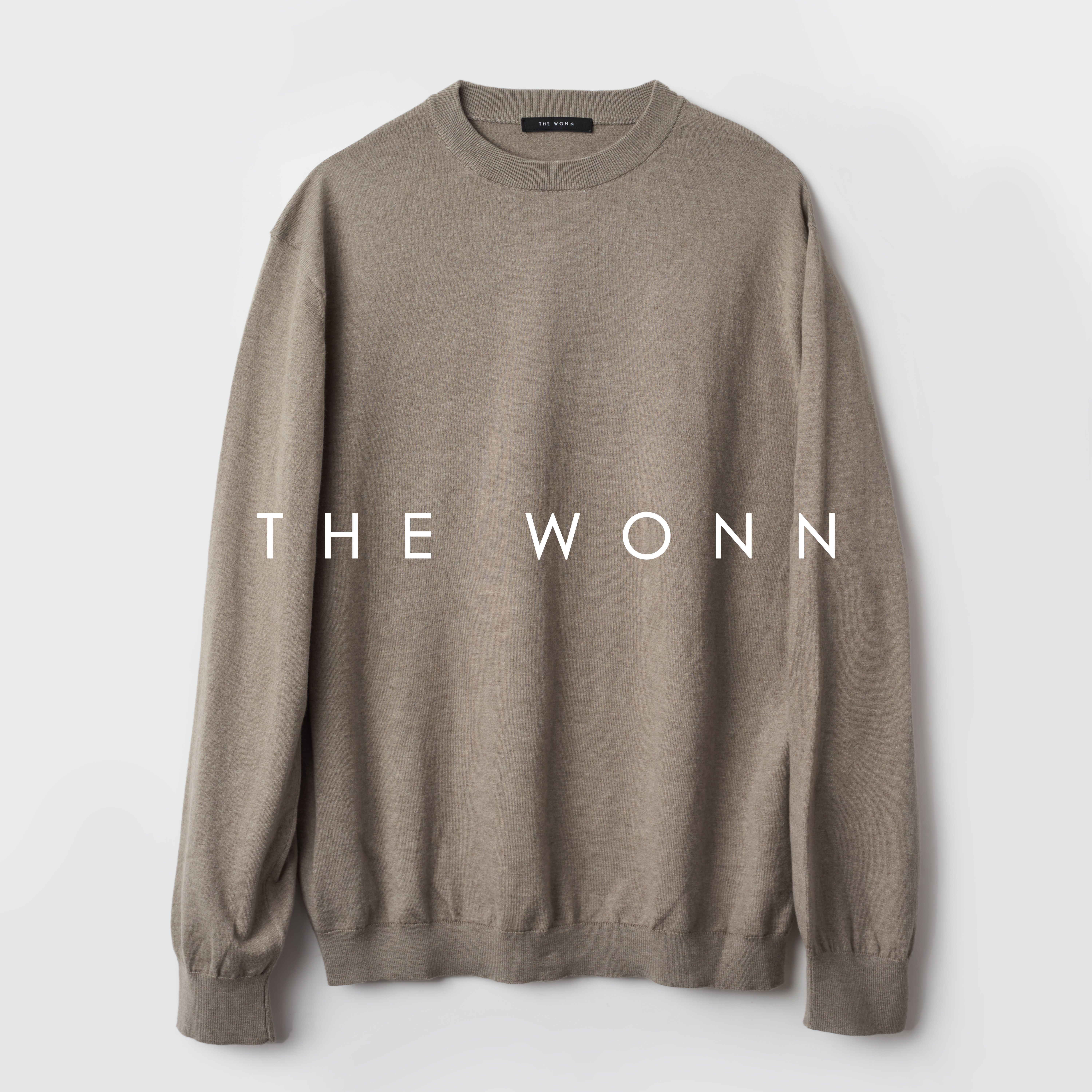 THE WONN山羊绒棉针织衫长袖通勤款圆领打底针织衫可轻柔机洗