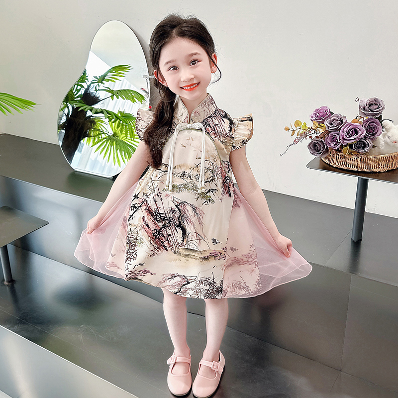 女童连衣裙2025新款夏装儿童旗袍夏季裙夏款超美气质舒适超好看